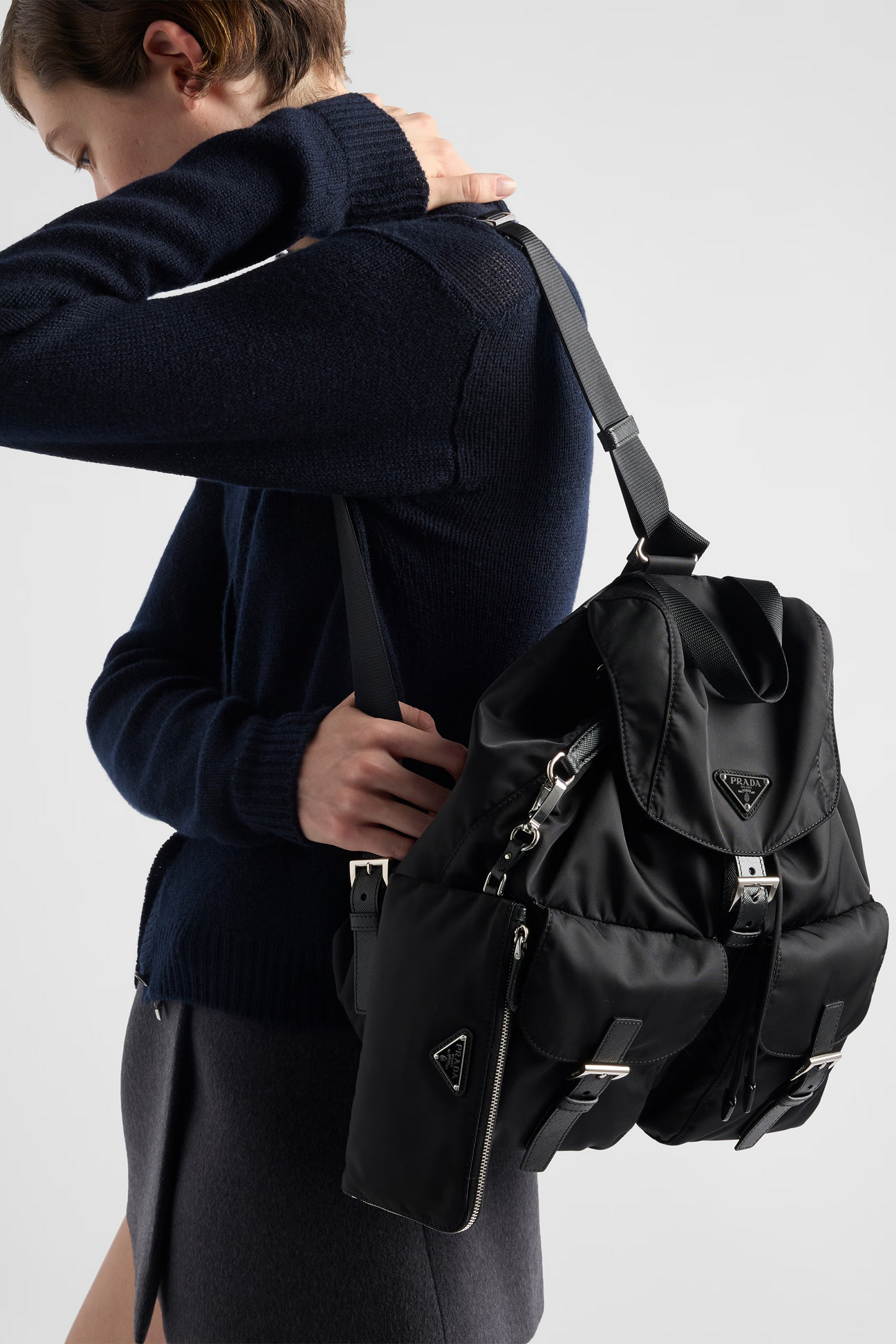 Medium Re-nylon Backpack with Pouch
