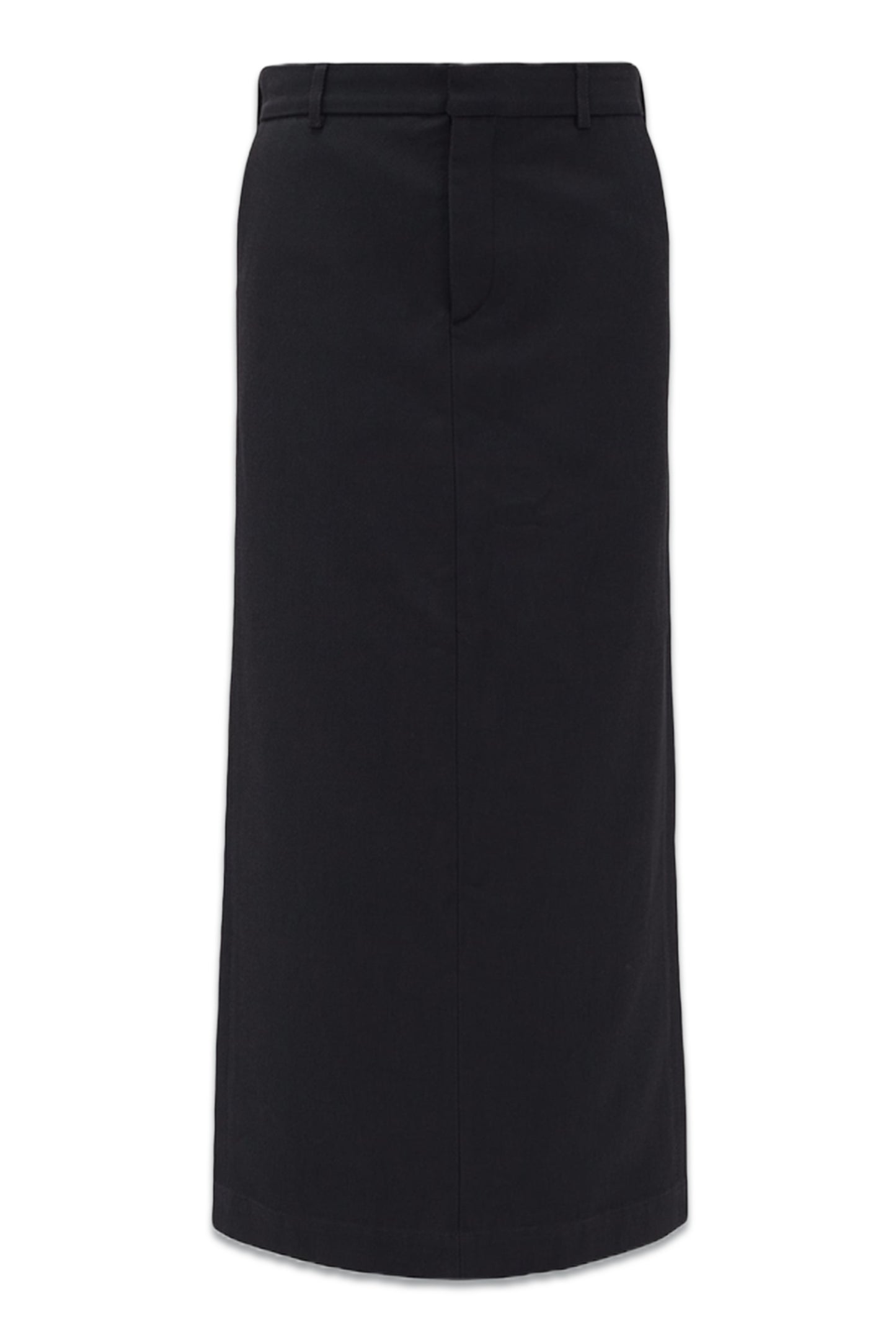 Textured Twill Maxi Skirt