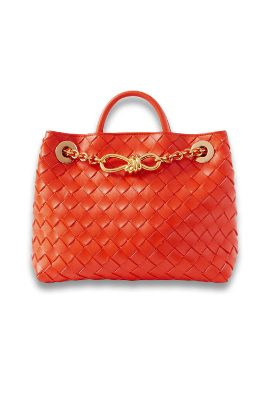 Andiamo Small Intrecciato Leather Tote
