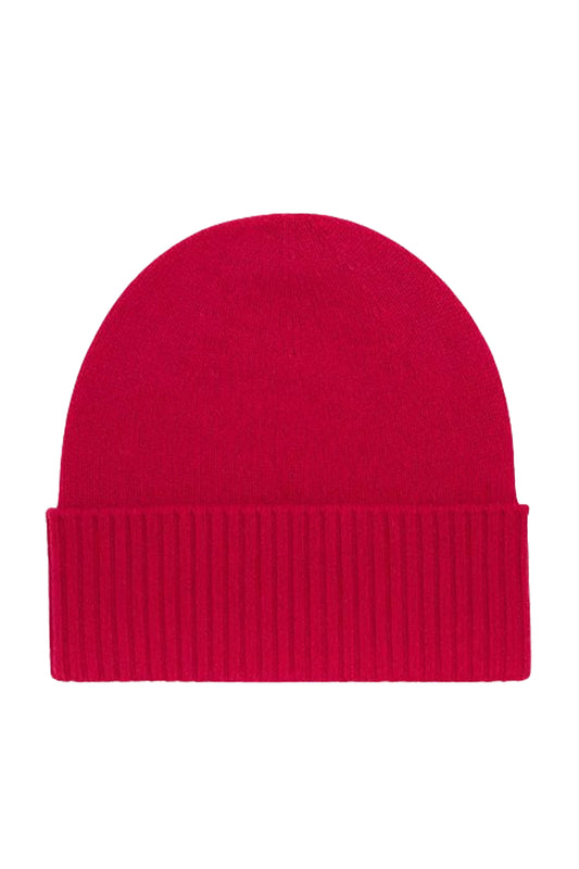 Cashmere Beanie Hat, Red