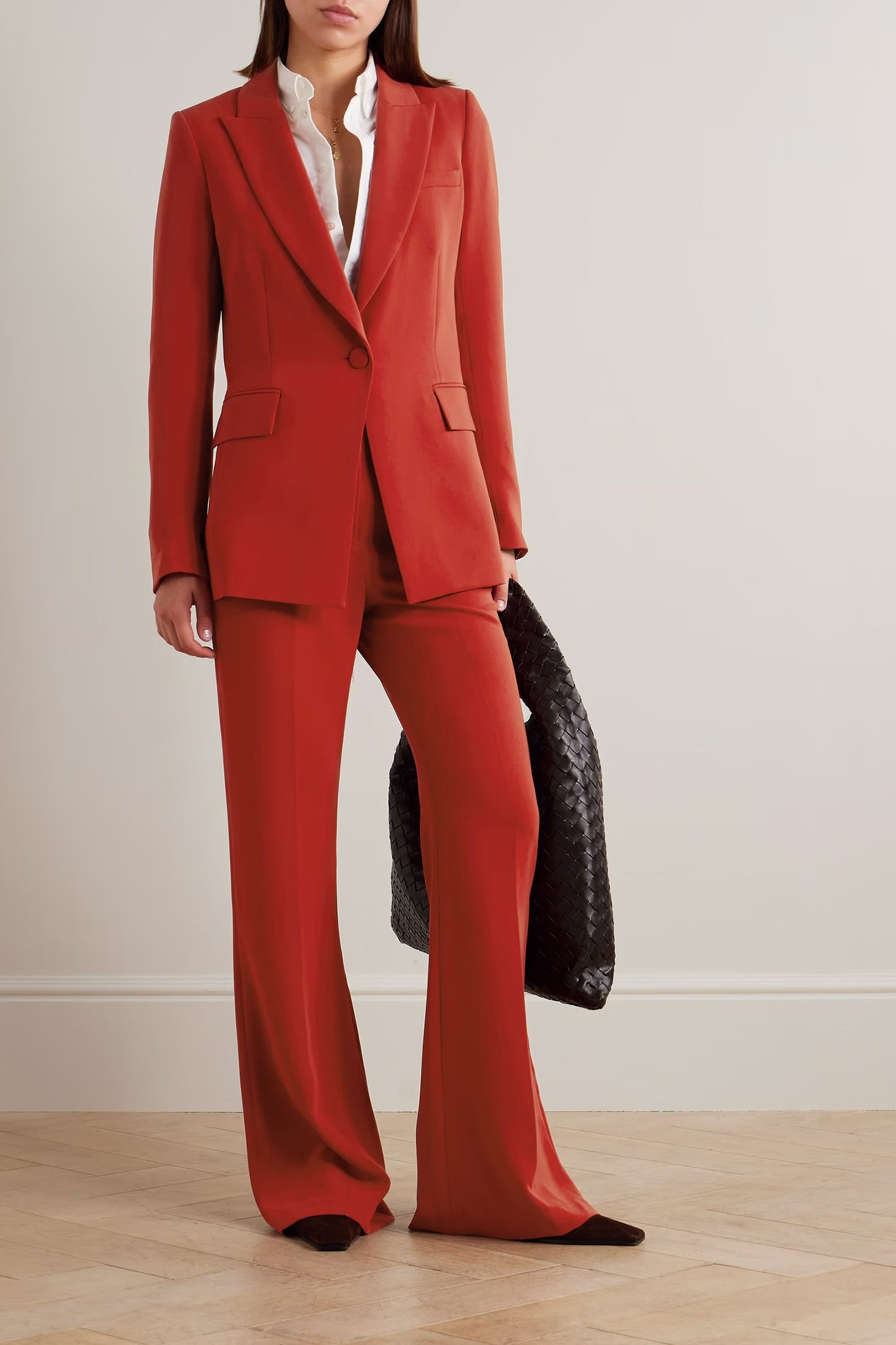 Long and Lean Dickey crepe blazer