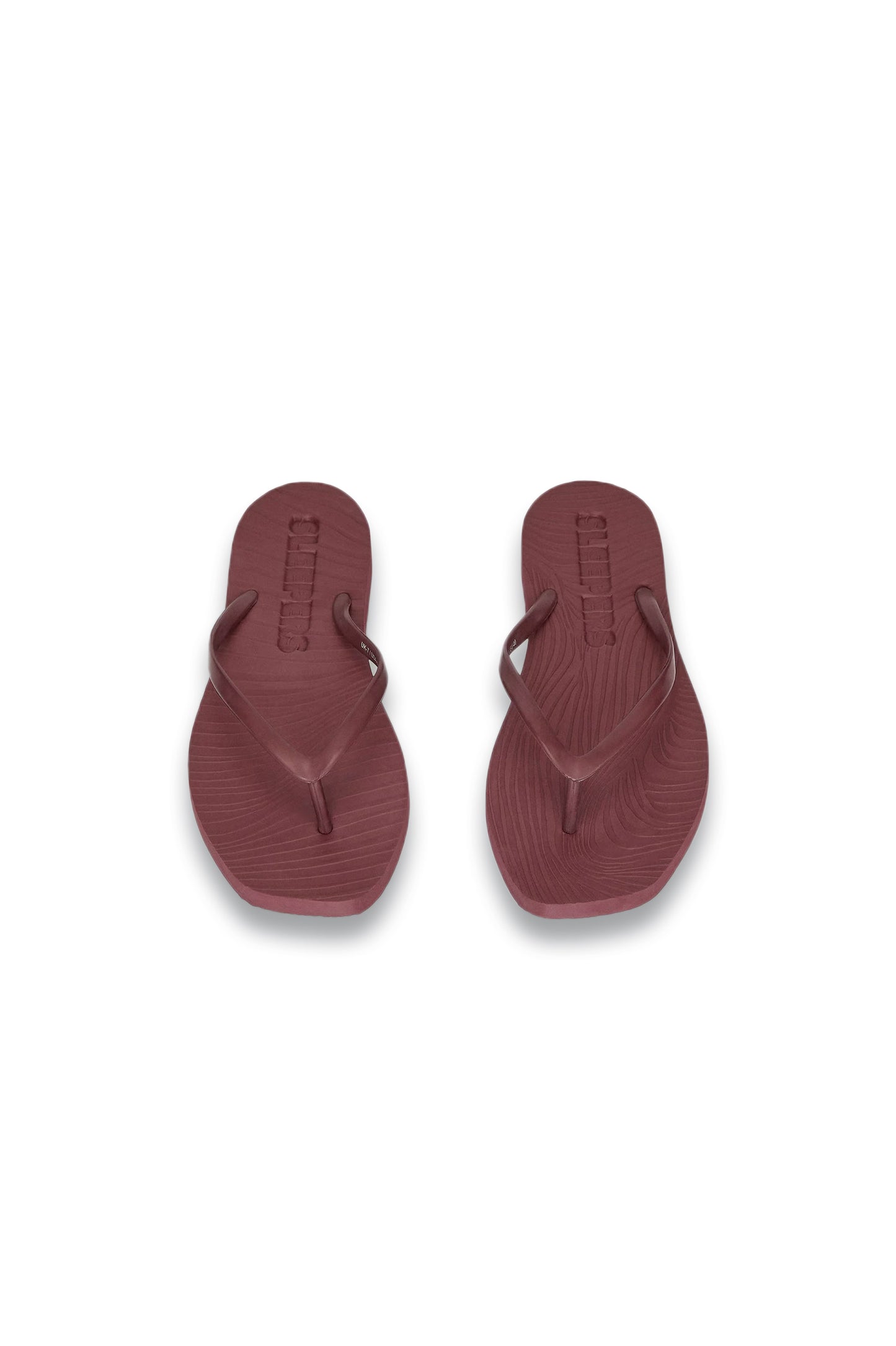 Tapered Flip-Flops In Burgundy