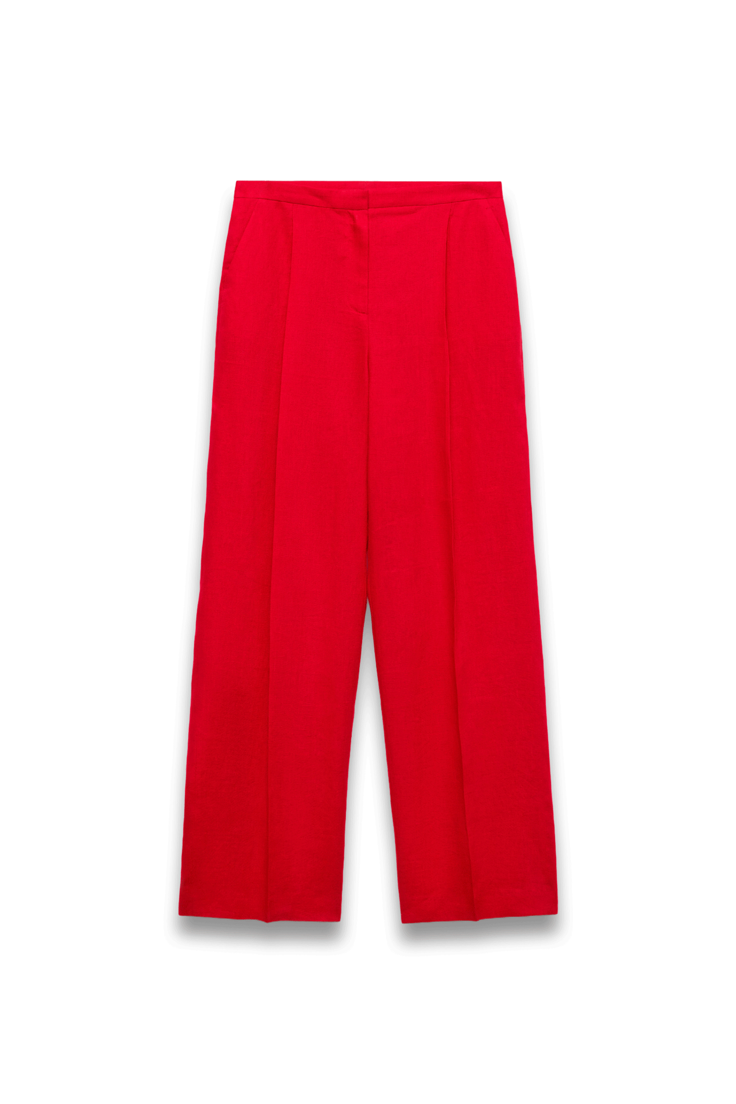 Straight-Fit Linen Suit Trousers