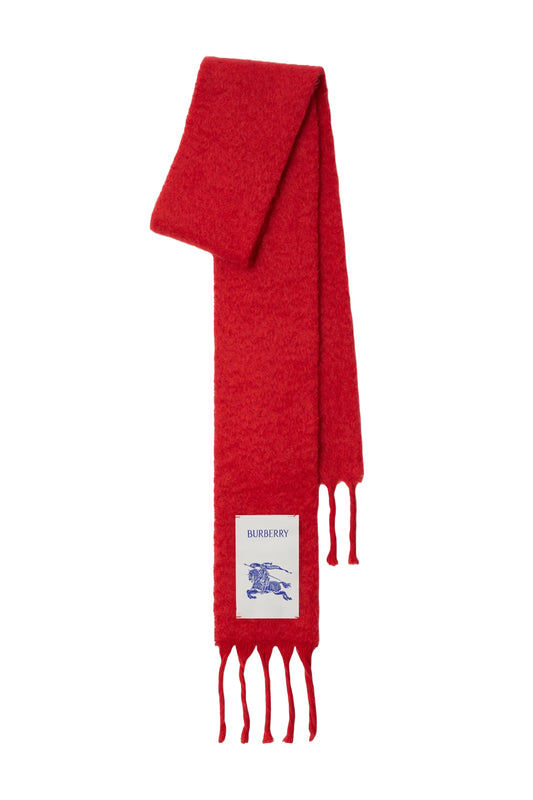 Narrow Wool Mohair Blend Scarf