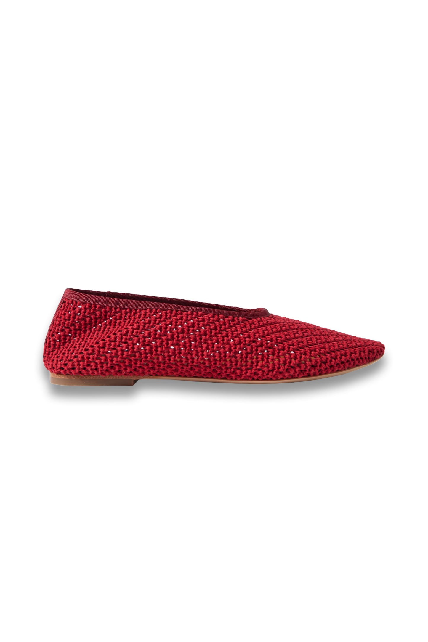 Alba Grosgrain-trimmed Crocheted Ballet Flats