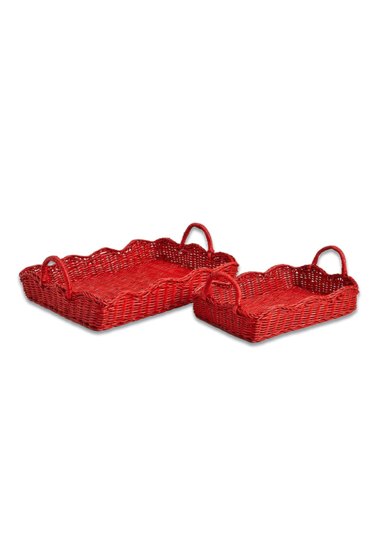 Christmas Rattan Tray
