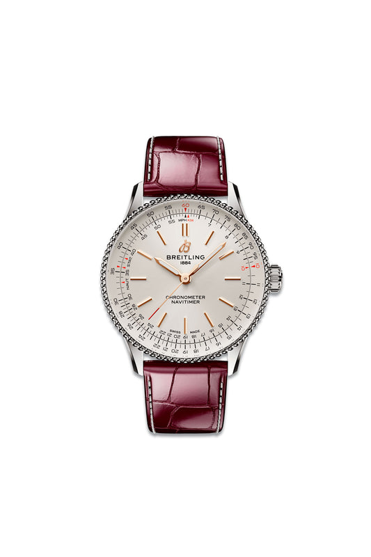 Navitimer Automatic 36 With With Dial & Red Leather Strap