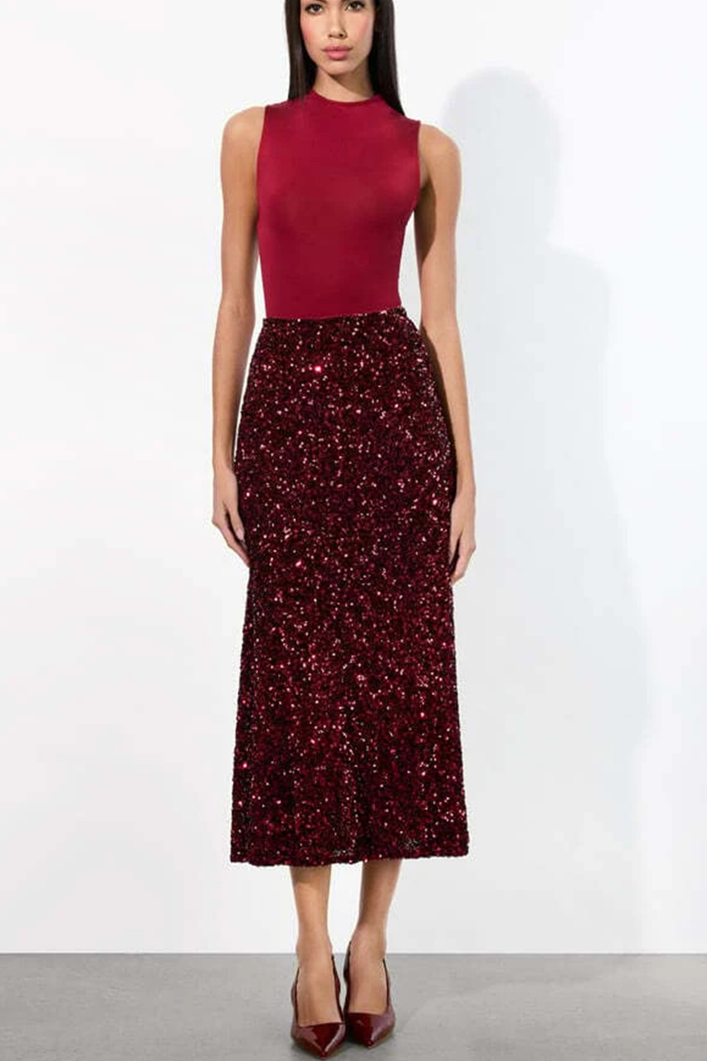 Maeve Sequin Slip Skirt