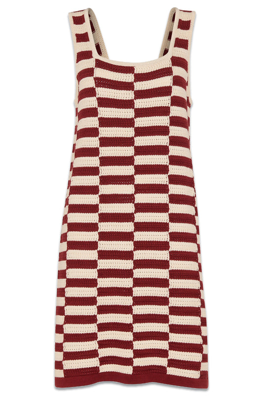 Crochet Stepped Stripe Dress