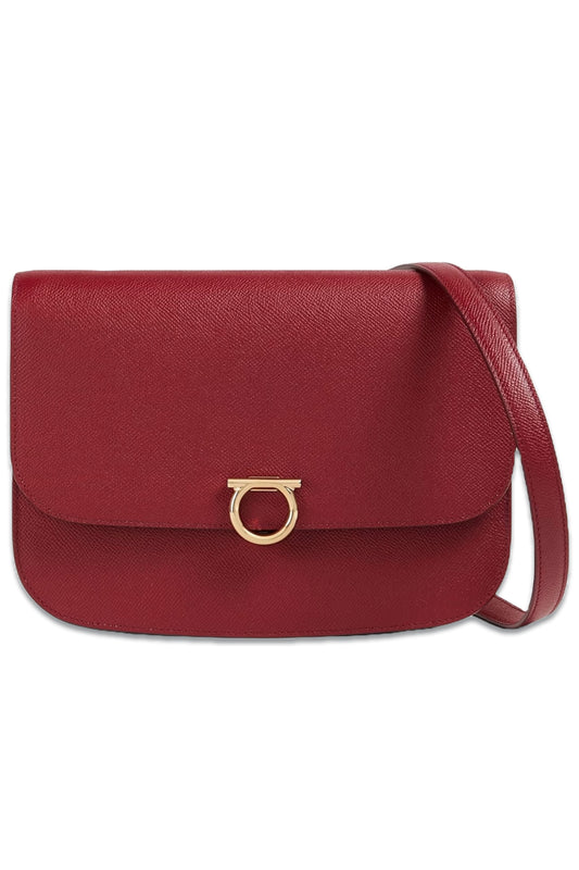 Gancini Pebbled-leather Shoulder Bag