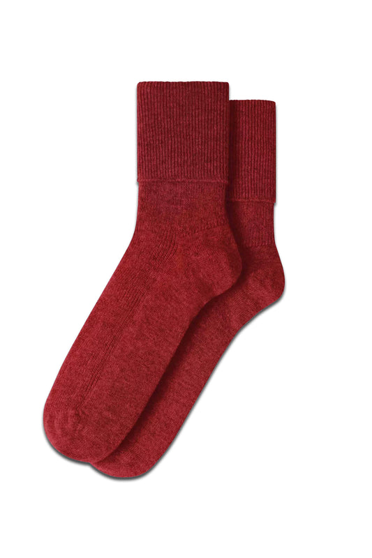 Cashmere Blend Socks, Clay