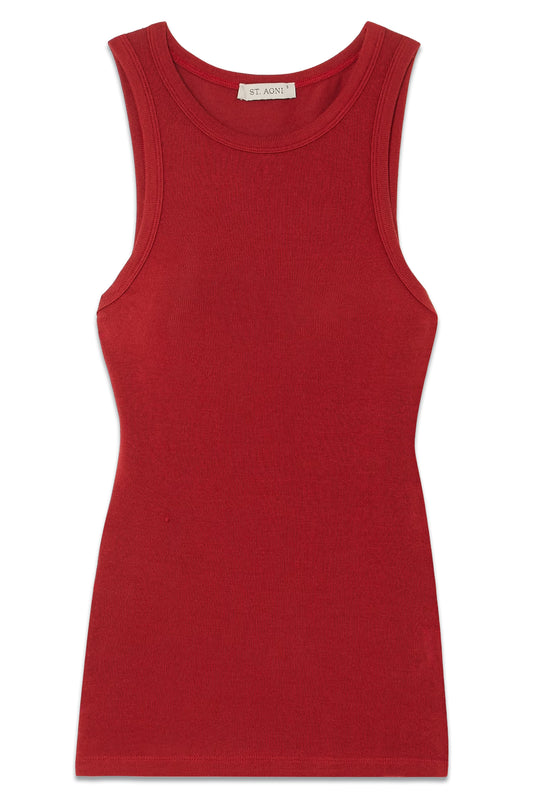 Ribbed Stretch-wool Tank