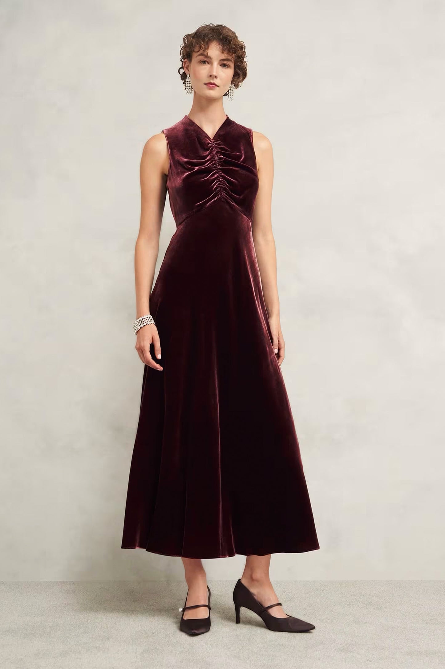 Isleworth Velvet Dress With Silk