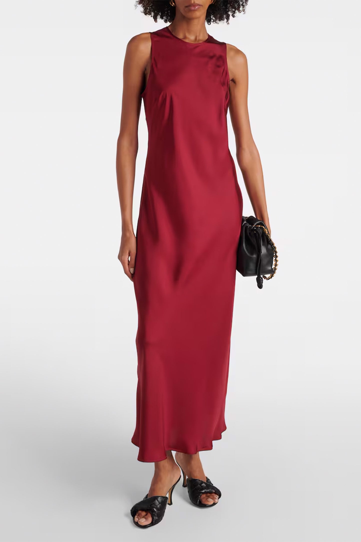 Valencia Dress Burgundy Silk Twill