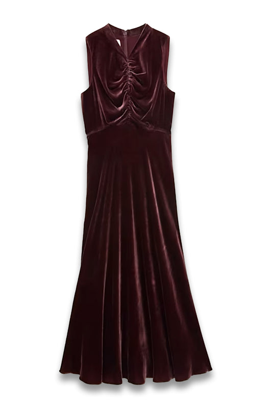 Isleworth Velvet Dress With Silk