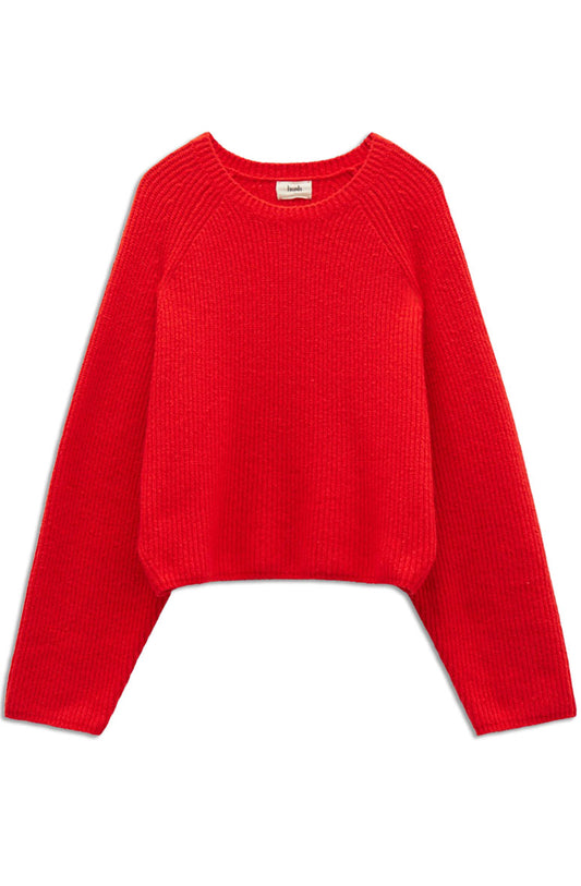 Tamar Deep Raglan Ribbed Knitted Crew Jumper