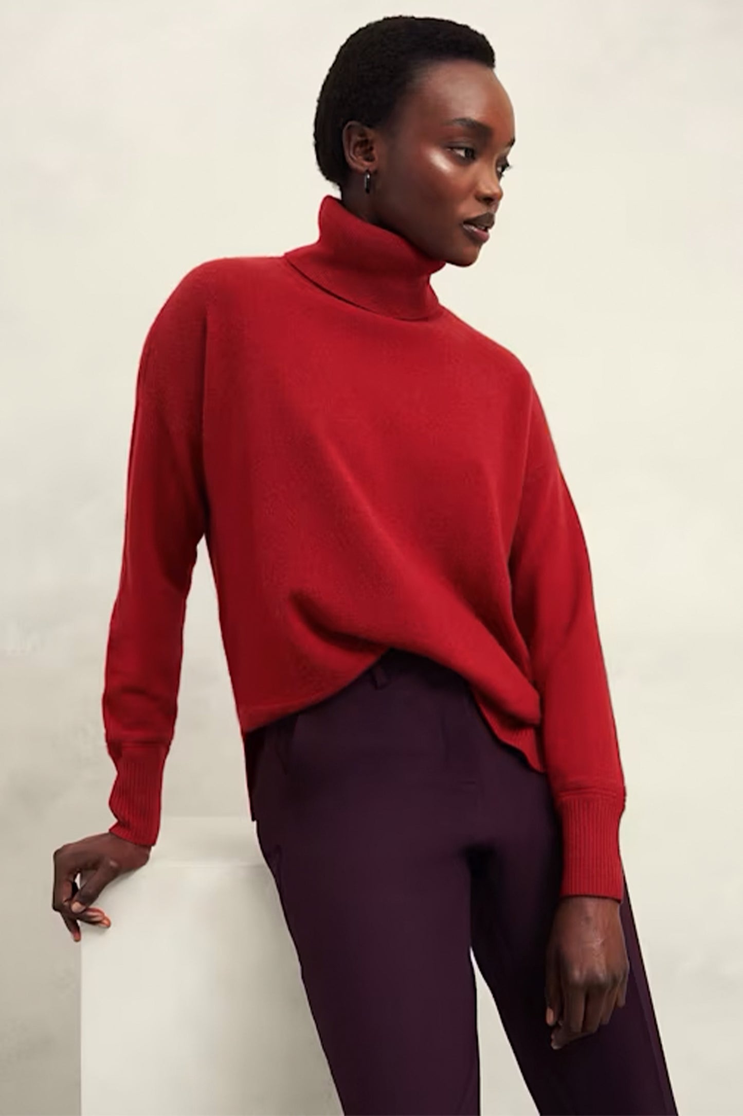 Delora Cashmere Roll Neck Jumper
