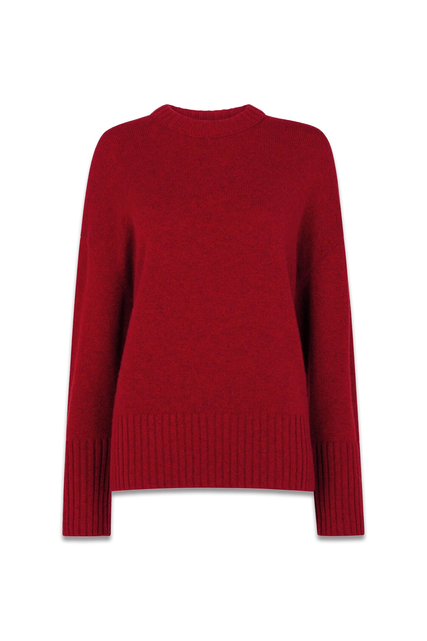 Red Cashmere Crew-neck Knit