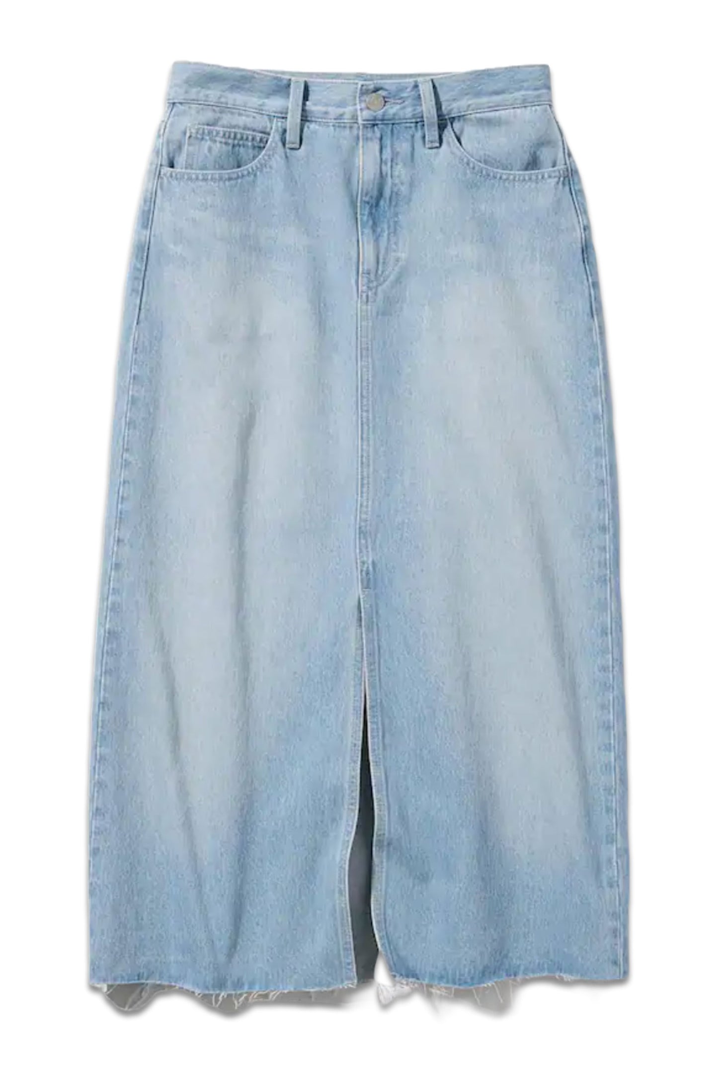 Blue Denim Long Skirt (Short)