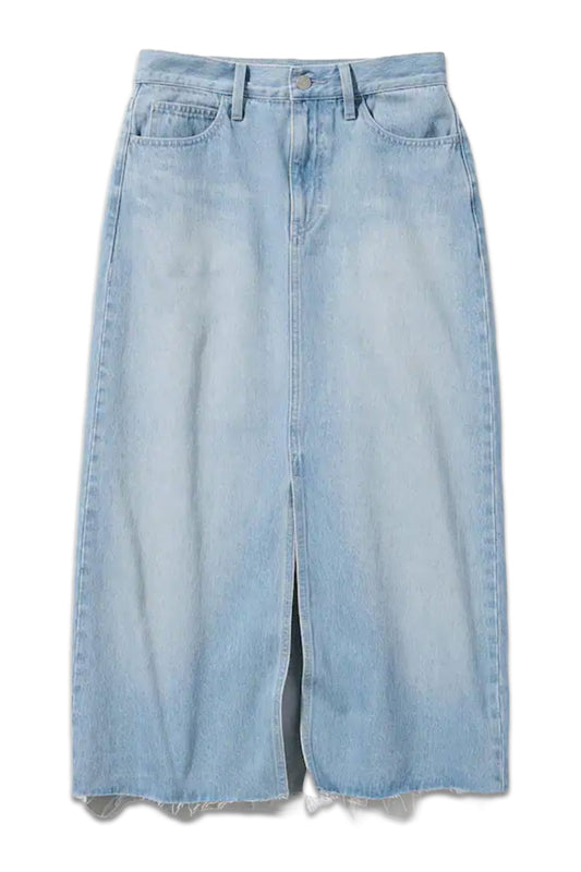 Blue Denim Long Skirt (Short)