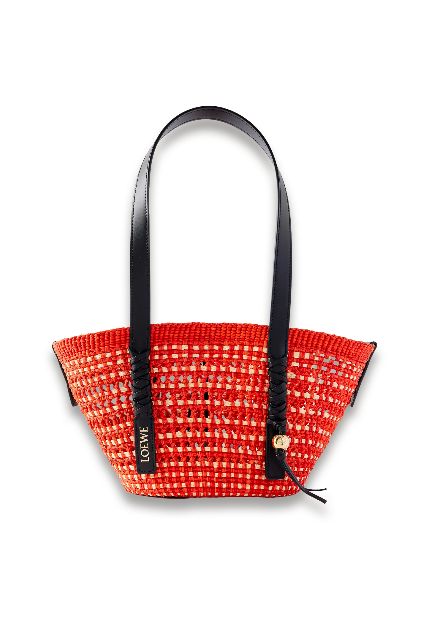 + Paula's Ibiza Braid Basket Small Leather-trimmed Raffia Shoulder Bag