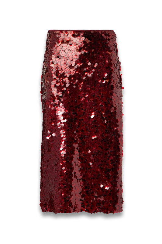 Lucite sequined midi skirt