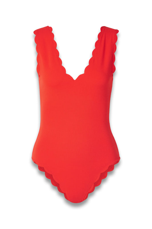 Charleston Scalloped Seersucker Swimsuit