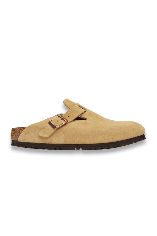 Beige Narrow Boston Soft Footbed Slip-on Loafers