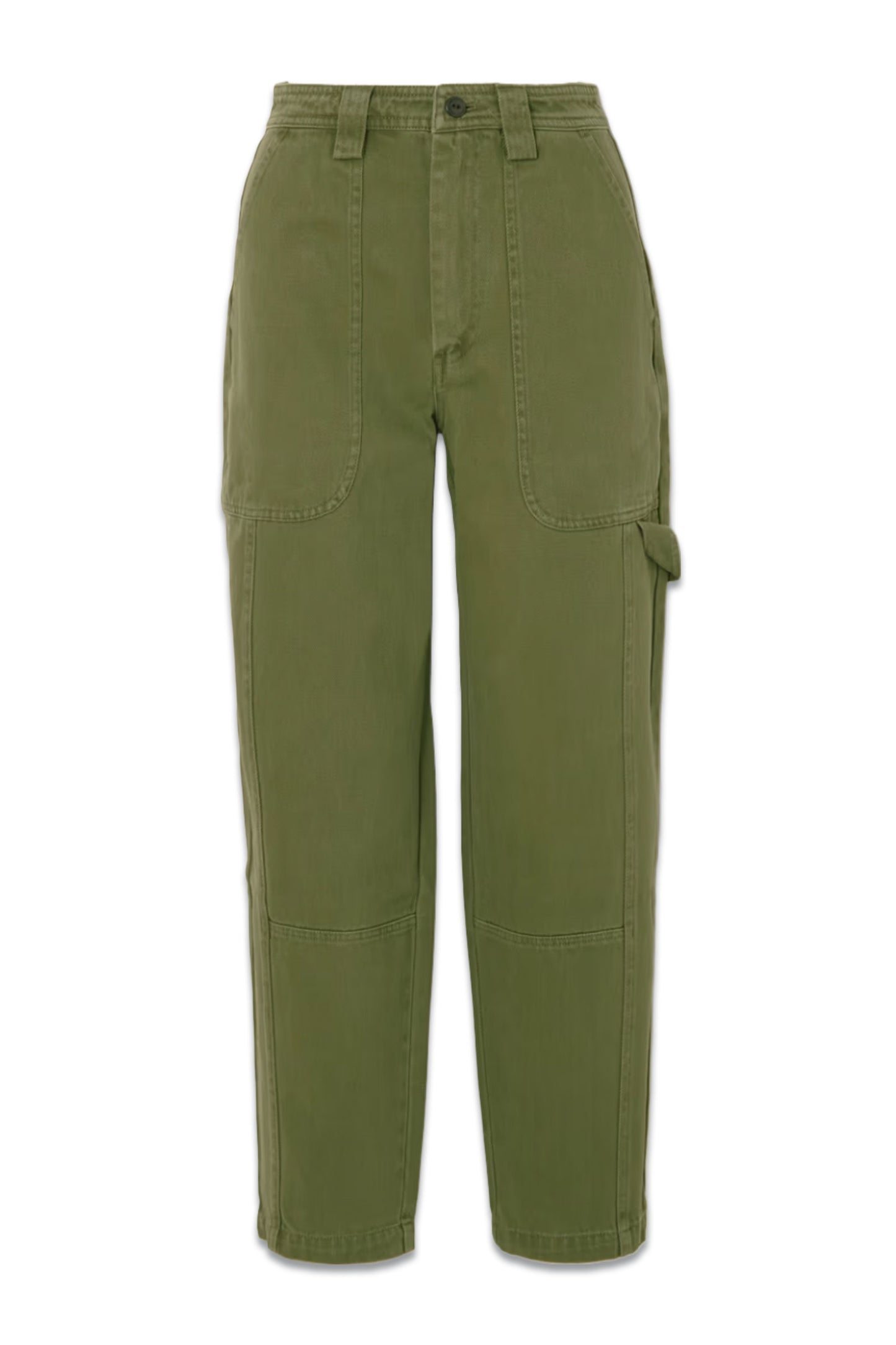 Phoebe Recycled-Denim Straight-Leg Cargo Pants