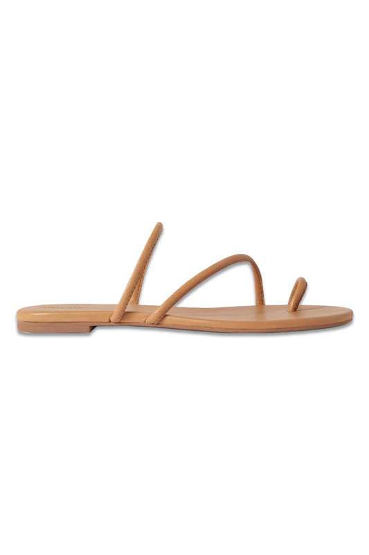 Ludo Tan Leather Slides