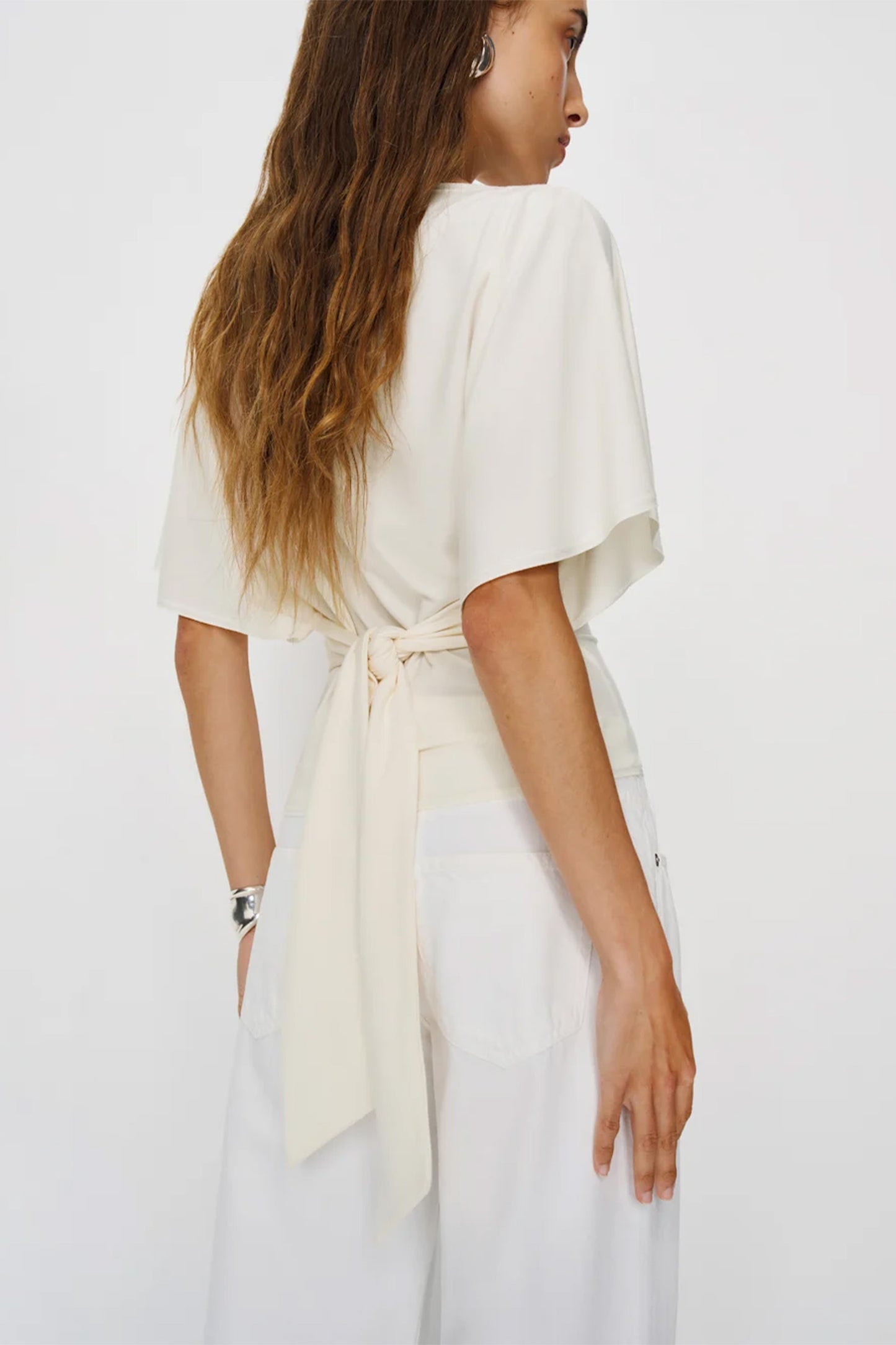 Avery Waist-tie Stretch-jersey Top