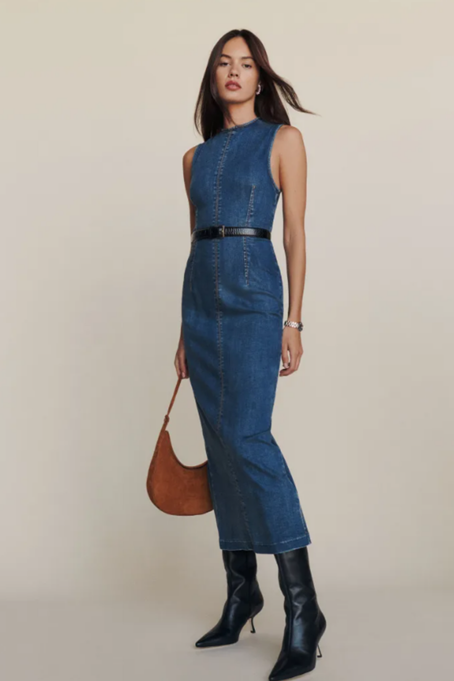 Kendi Denim Midi Dress