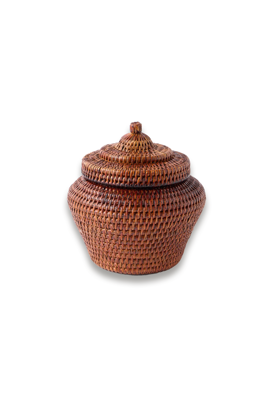 Vimini Woven Candle Holder in Terra