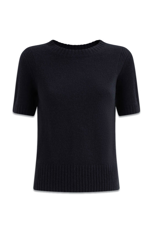 Hallie Cashmere Short Sleeve Crew Neck T-Shirt