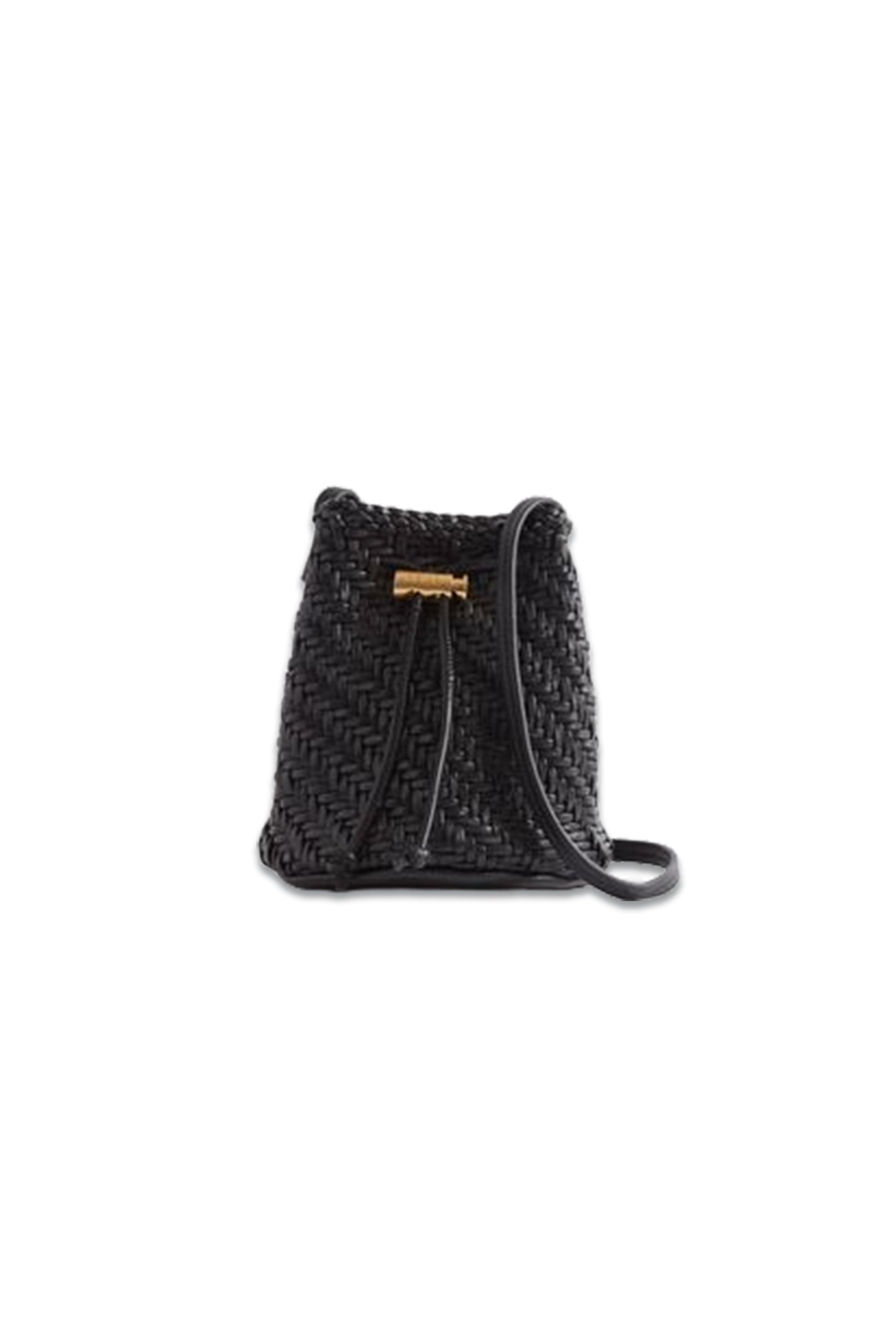 Berti Woven Leather Bucket Bag