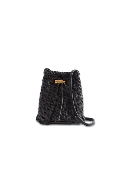 Berti Woven Leather Bucket Bag