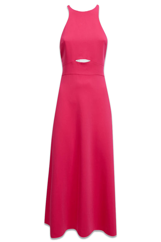 Halter Neck Cut Out Midi Dress