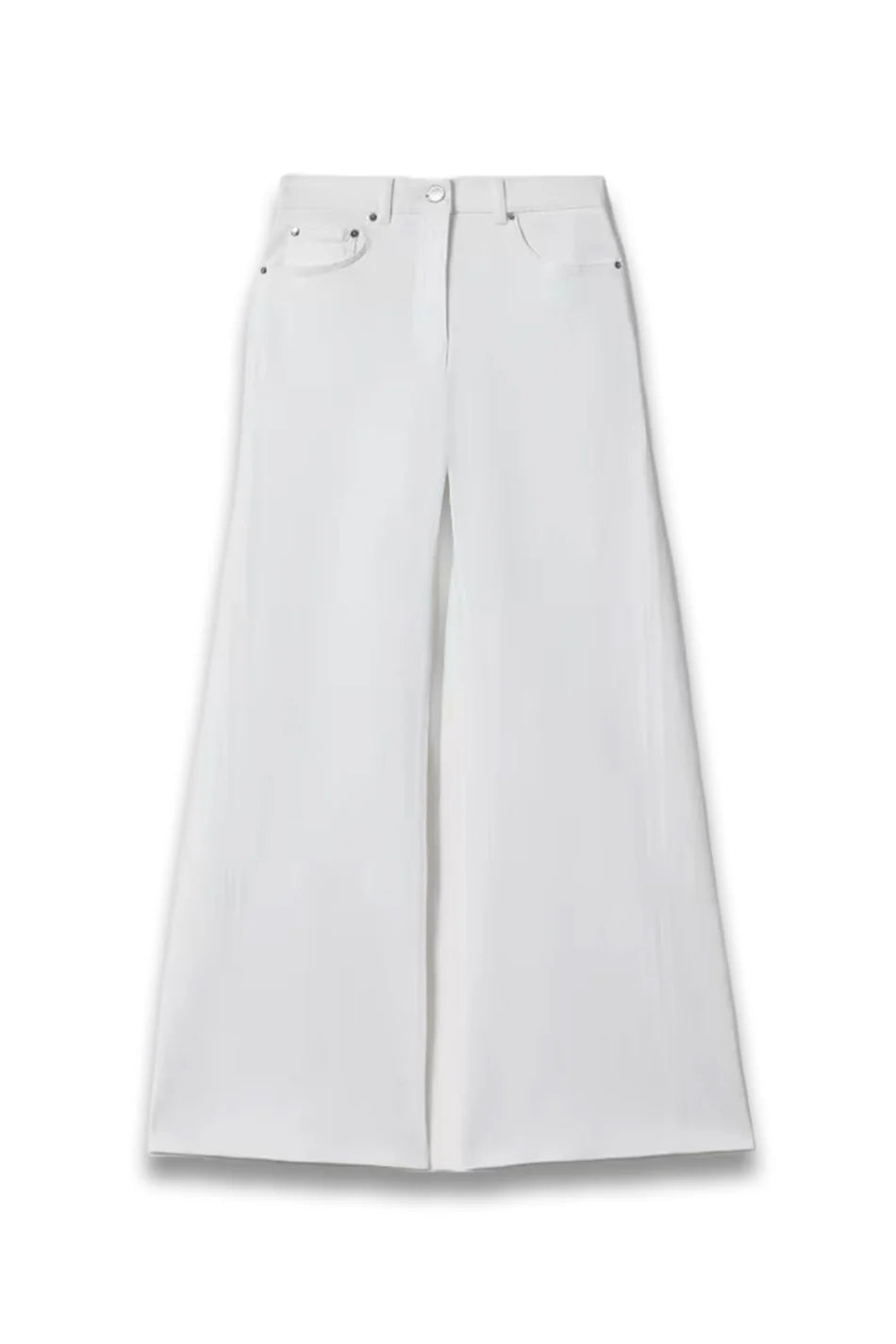 Maize Flared Side Seam Jeans in White