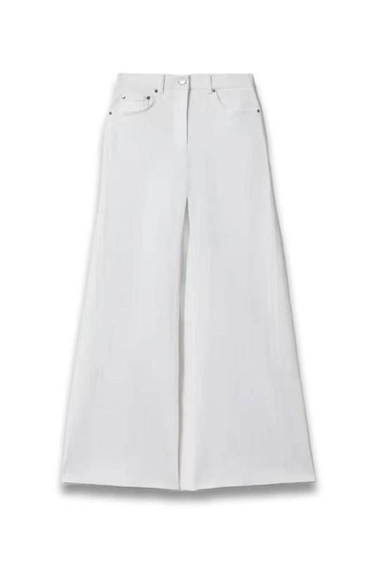 Maize Flared Side Seam Jeans in White