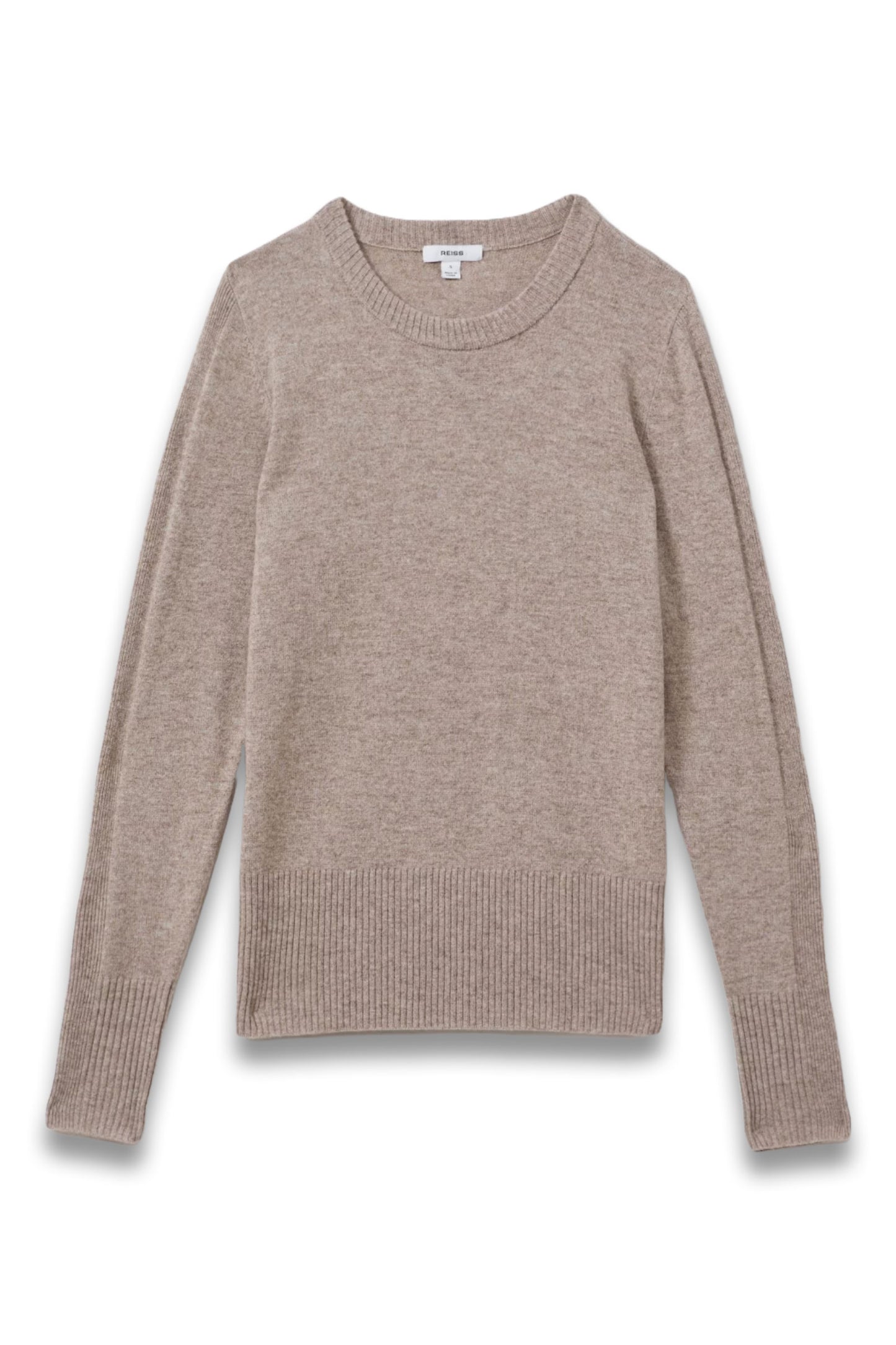 Annie Wool Blend Crew Neck Jumper with Cashmere in Neutral