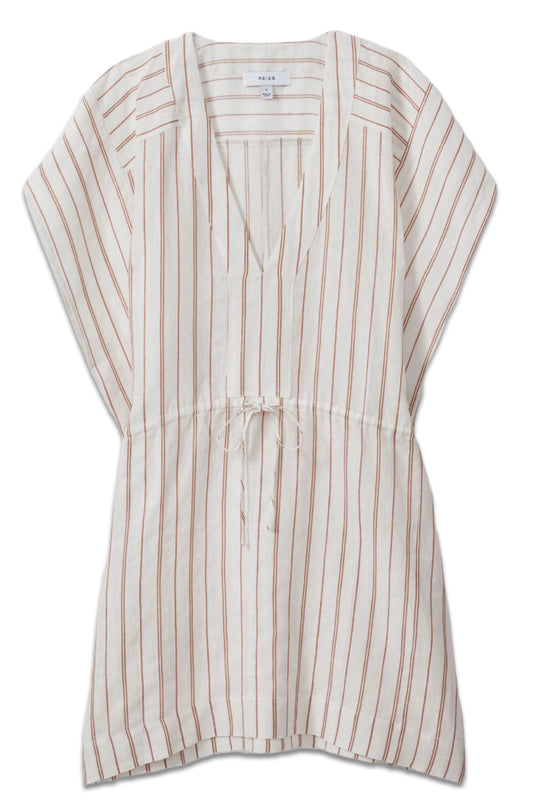 Romy Linen-Cotton Striped Kaftan