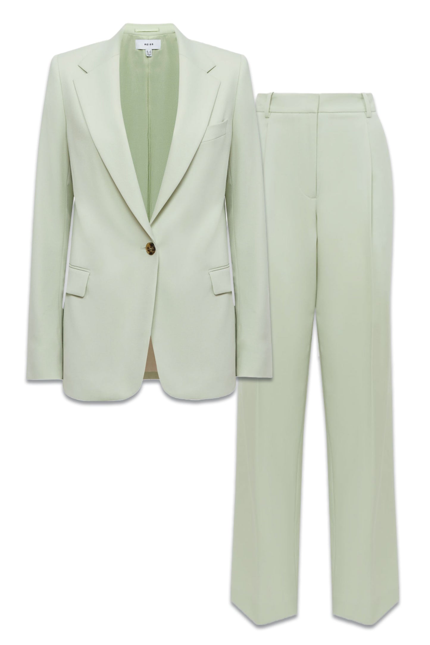 Naomi Single Breasted Wool Blend Blazer and Wide Leg Trousers