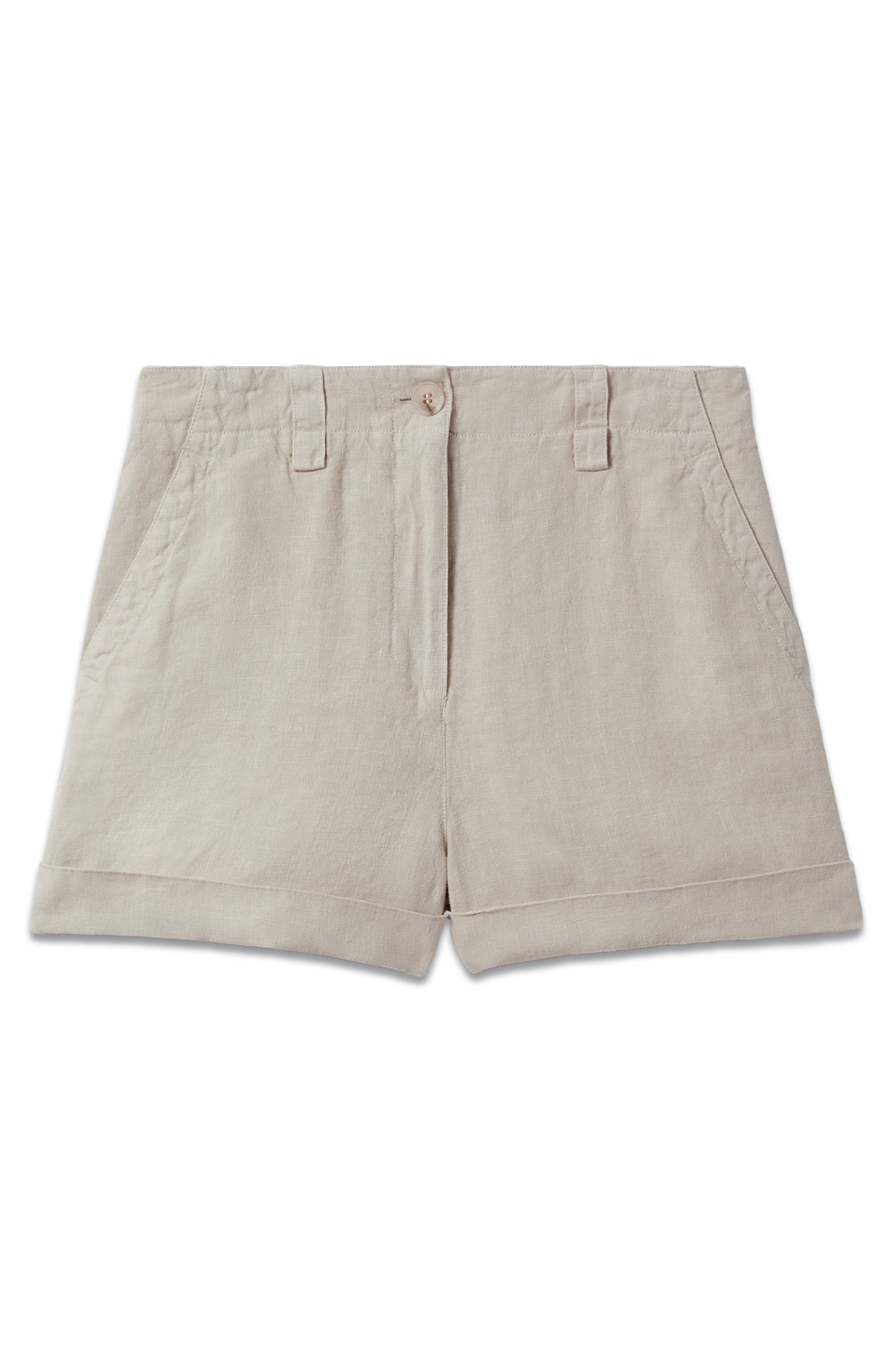 Demi Linen Garment Dyed Shorts, Oatmeal