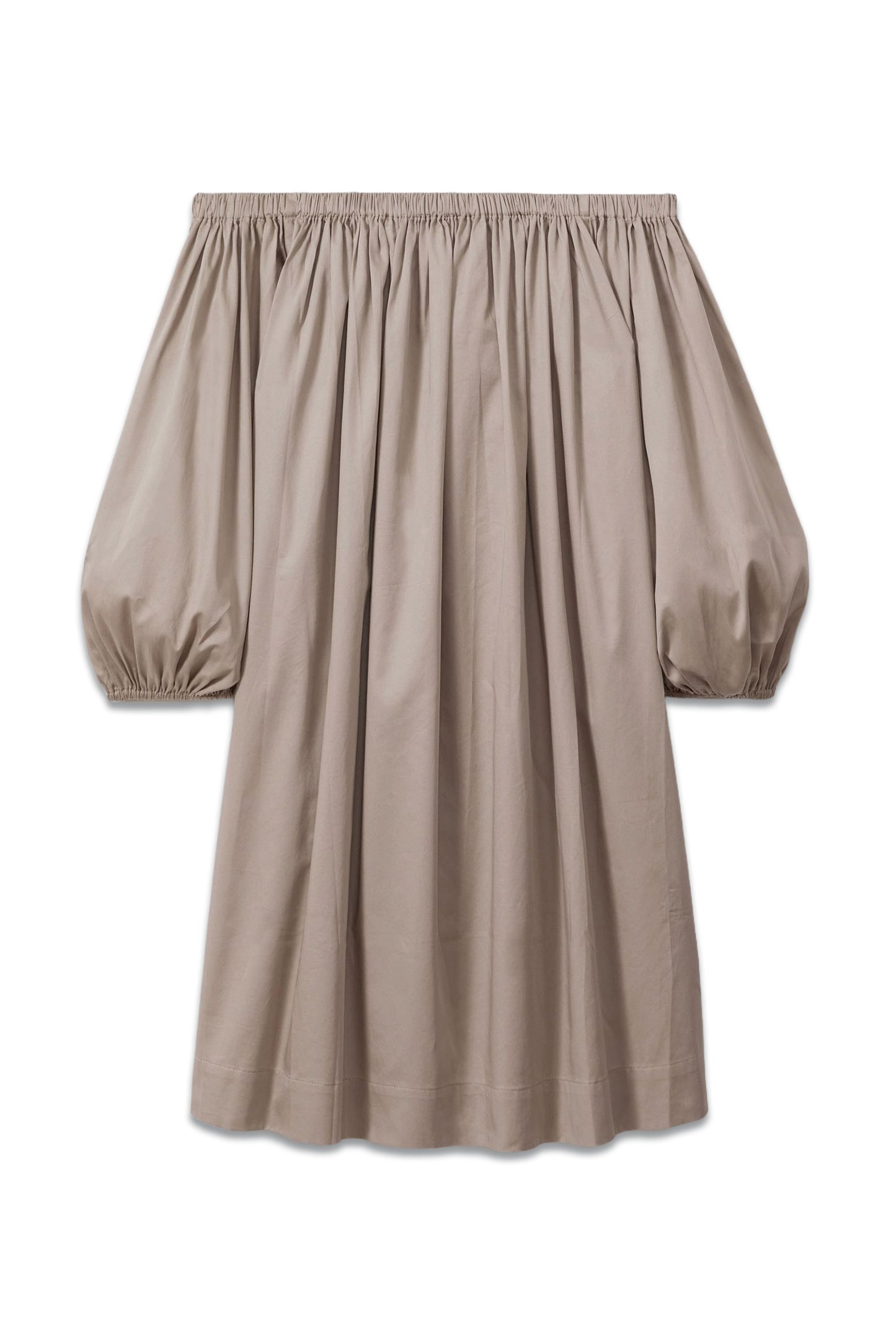 Sofia Cotton Ruched Puff Sleeve Mini Dress
