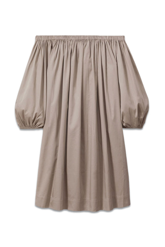 Sofia Cotton Ruched Puff Sleeve Mini Dress