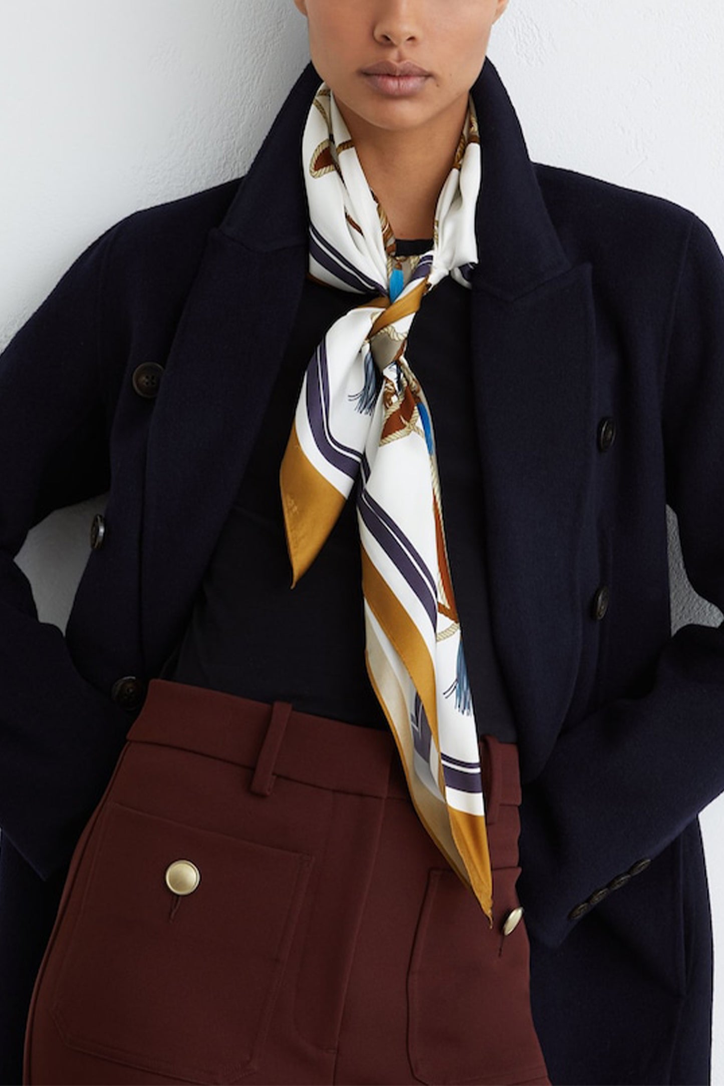 Mila Silk Printed Scarf in Multi