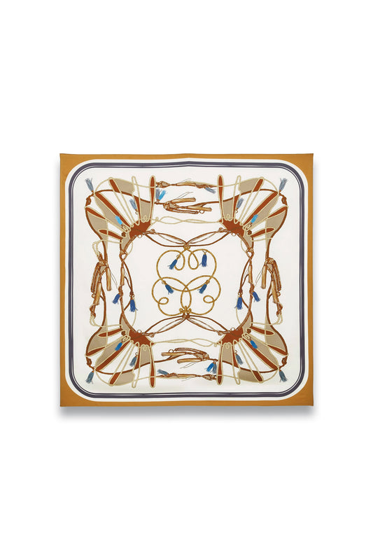 Mila Silk Printed Scarf in Multi