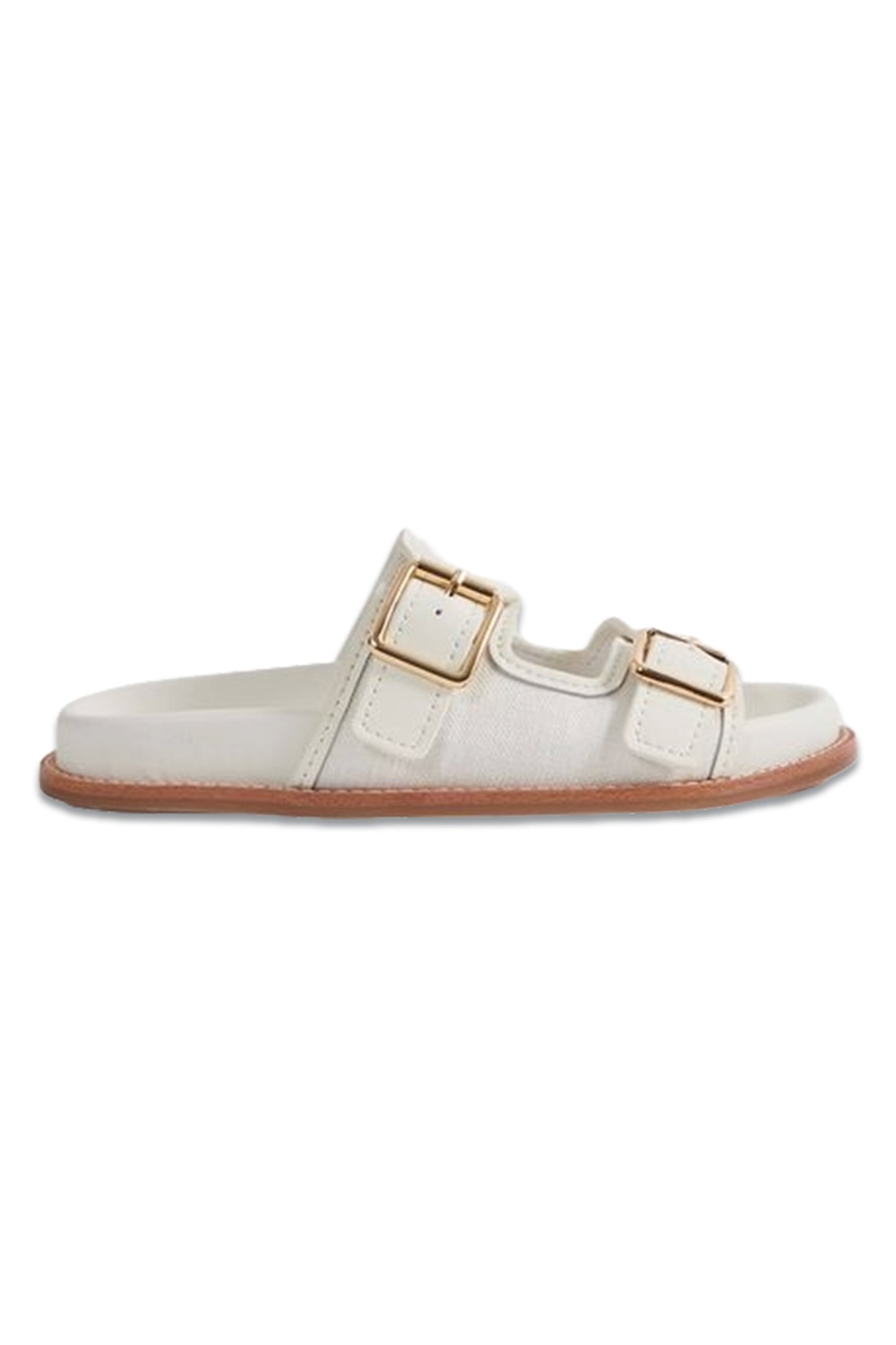 White Ezra Leather Raffia Sliders