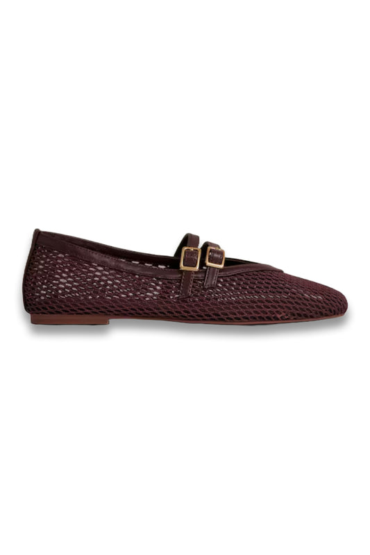 Elspeth Mesh Double-Strap Ballet Flats