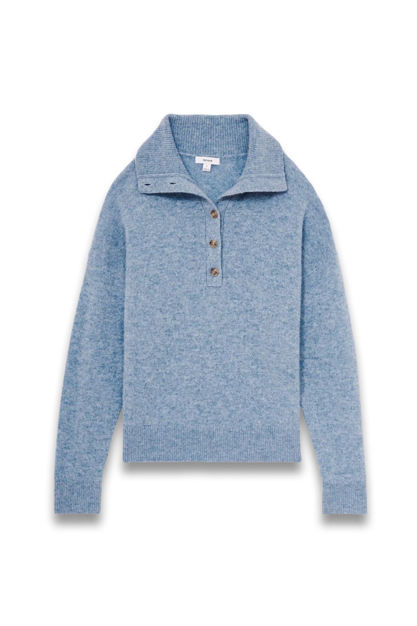 Ava Wool-Cashmere Open-Neck Jumper